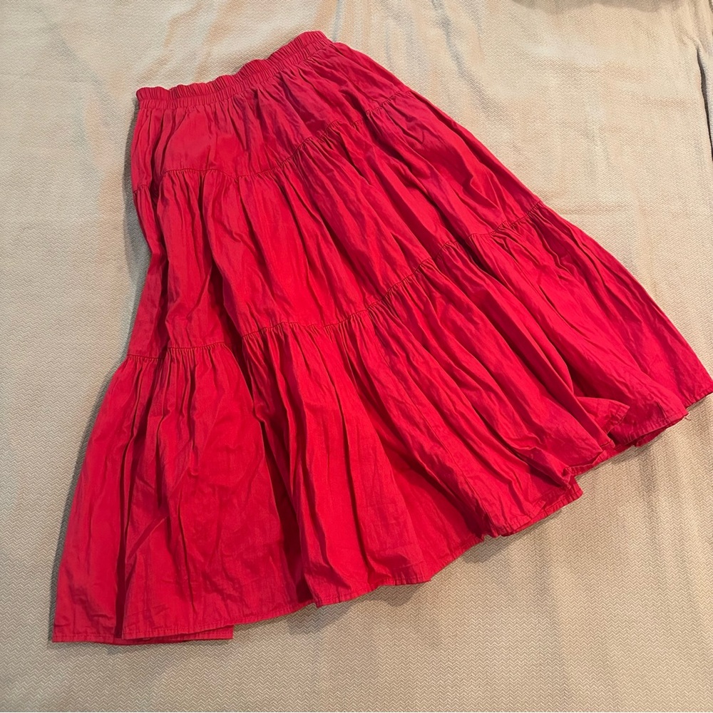 Made in US vintage cotton midi skirt - size M
